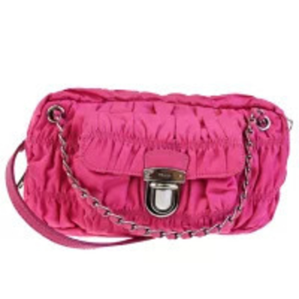 Prada Chain Handbag Shoulder bag Shoulder Bag Pink Leather